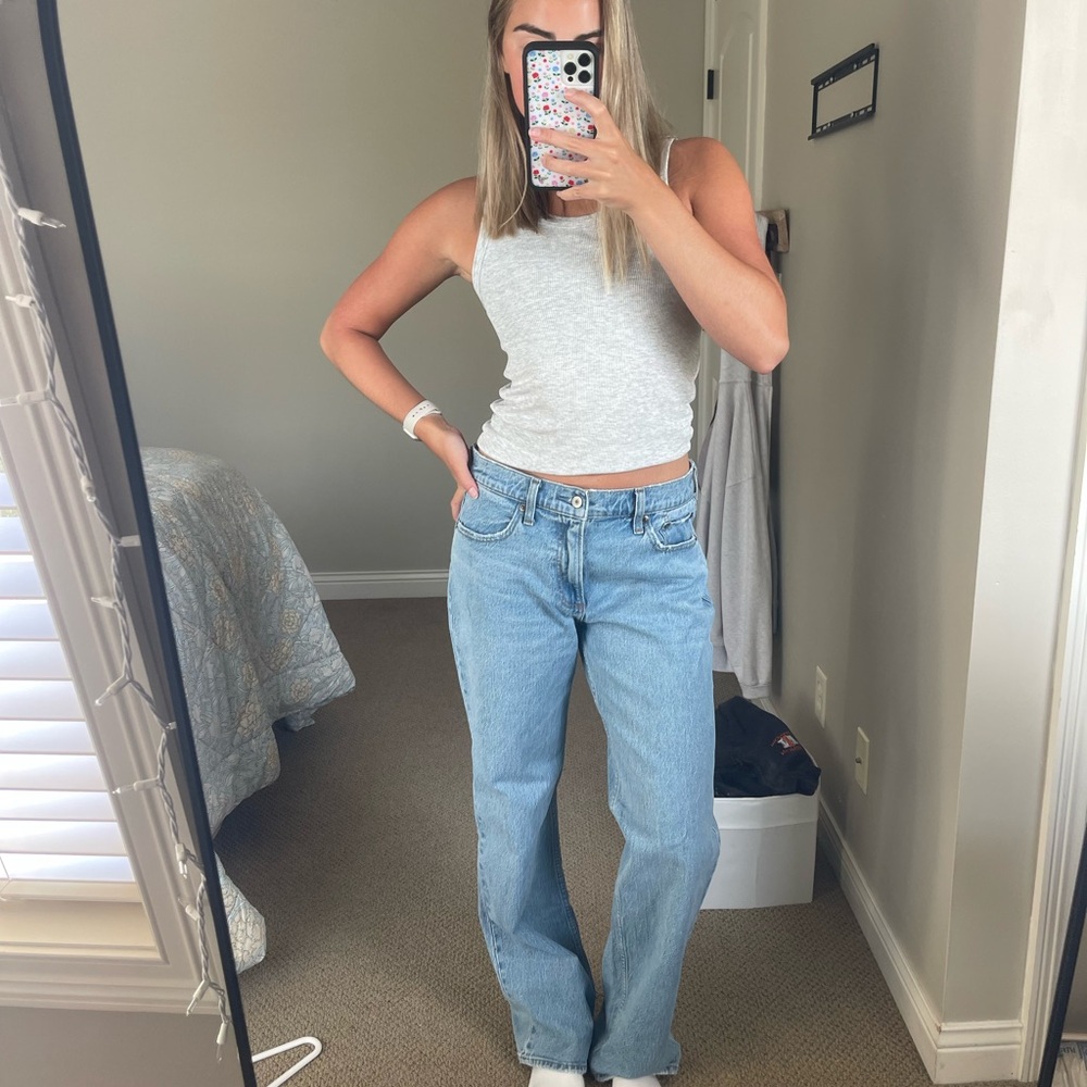 Abercrombie & Fitch Light Blue Straight Leg Jeans